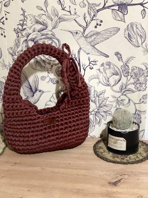 Sac a main rouge bordeaux 