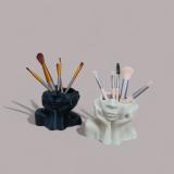 🖤 Porte-pinceaux visage en résine – Design artistique